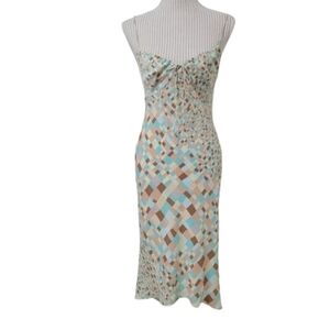 Express Size 3/4 Halter Style Slip Dress, Excellent Condition, Muted Pastels